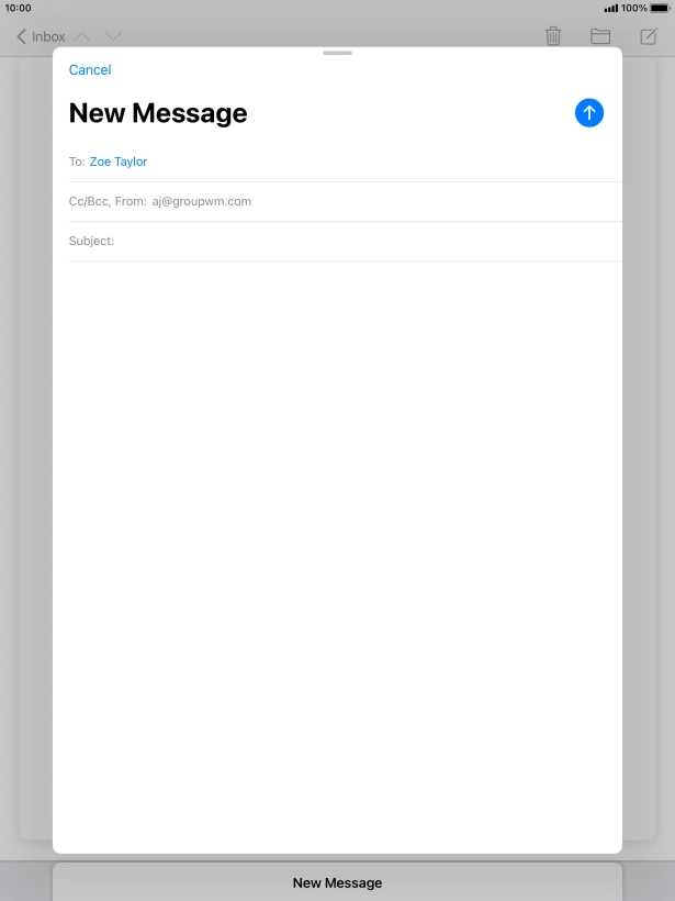 Press Subject: and key in the required subject.