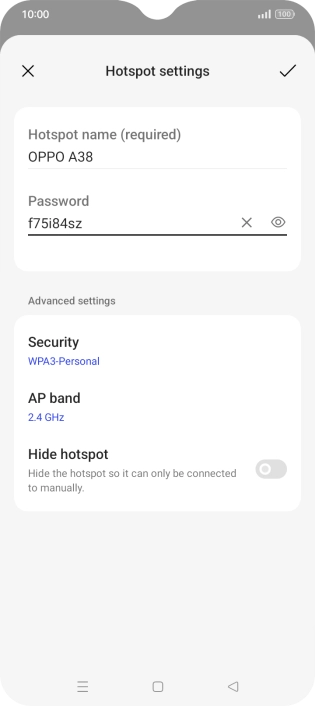 Press the field below 