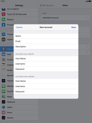 Press Save. Your email account has now been set up. To select more settings for incoming and outgoing server, proceed with the following steps.