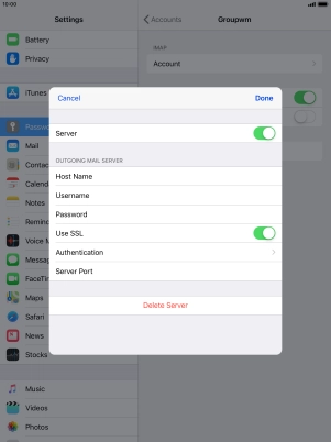 Press the indicator next to 
