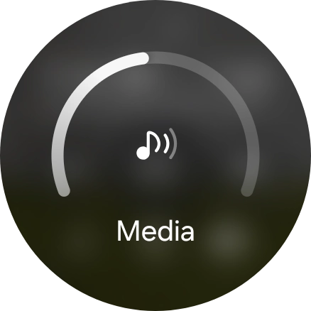 Slide the circle to select the required volume. Slide the circle to select the required volume.