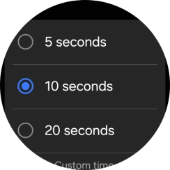 Press the required setting to choose how long the countdown should be before your smartwatch calls the emergency dispatch centre when a hard fall is detected. Press the required setting to choose how long the countdown should be before your smartwatch calls the emergency dispatch centre when a hard fall is detected.