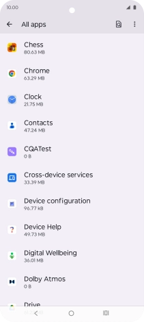 Press the required app.