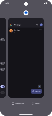 To end one running application, slide your finger upwards on the required application.