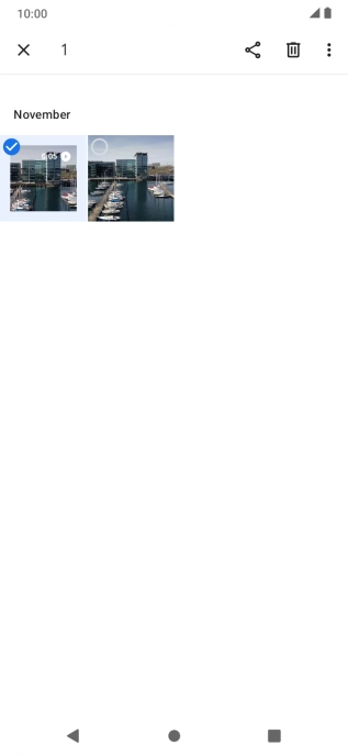 Press the menu icon.