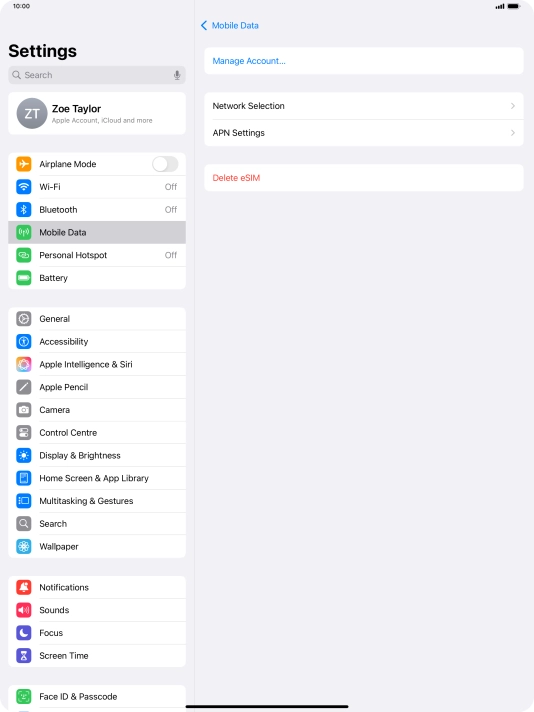 Press Network Selection.