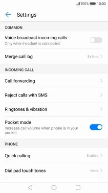 Press Call forwarding.