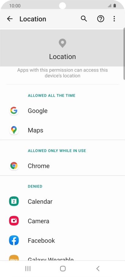 Press the required app.