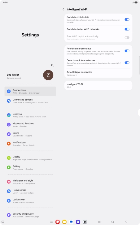 Press the indicator next to 