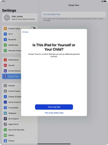 Press This is My iPad.