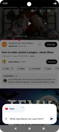 Follow the instructions on the screen to type or speak the required question for the video.