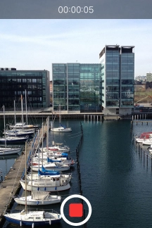 Press the stop icon to stop recording.