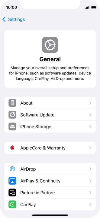 Press Software Update. If a new software version is available, it's displayed. Follow the instructions on the screen to update the phone software.