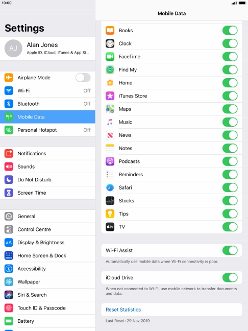 Press the indicator next to 