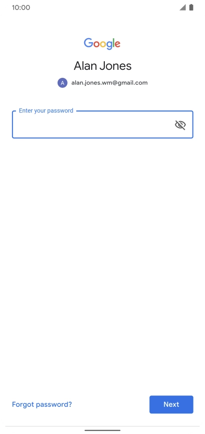 Press the field below 