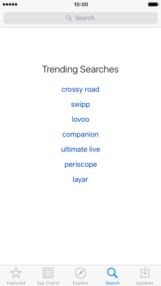 Press Search and key in the name or subject of the required app.