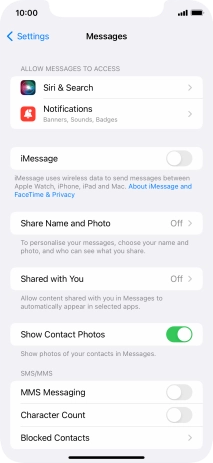 Press the indicator next to 