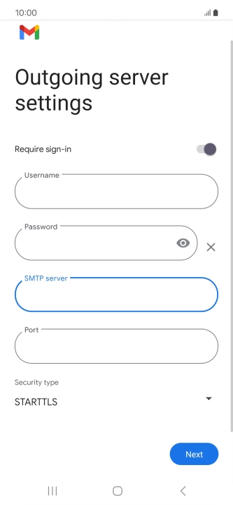 Press the field below 