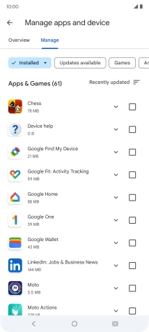 Press the required app.