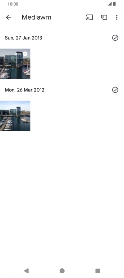 Press and hold the required picture or video.