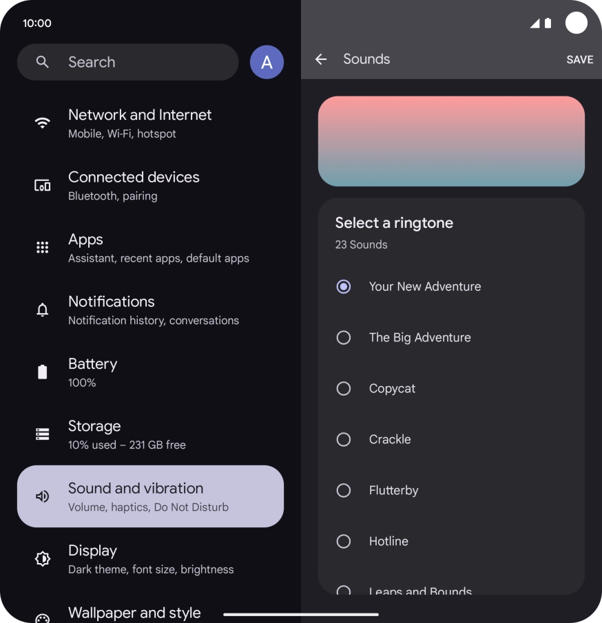 Press the required ring tones to hear them.