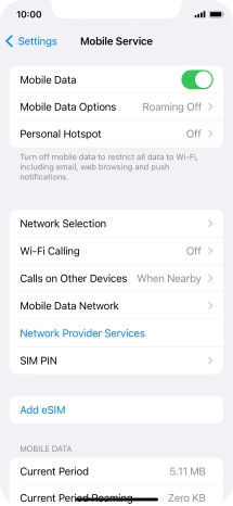 Press Network Selection.
