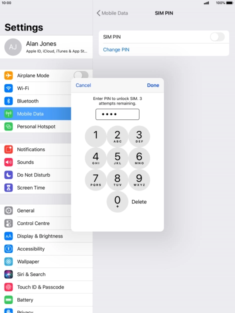 Key in your PIN and press Done.