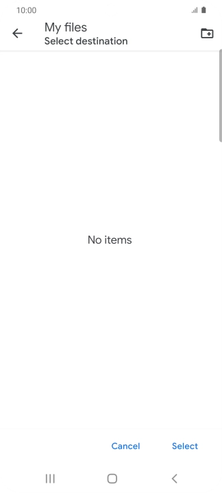 To create a new folder, press the new folder icon and follow the instructions on the screen to create a new folder. To create a new folder, press the new folder icon and follow the instructions on the screen to create a new folder.