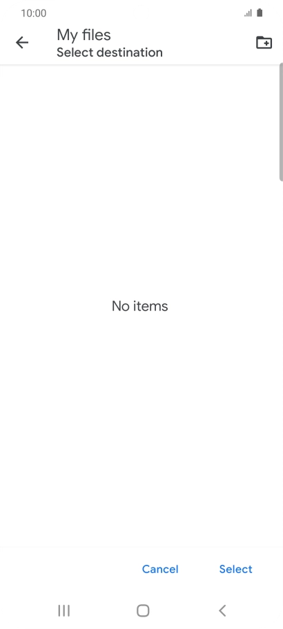 To create a new folder, press the new folder icon and follow the instructions on the screen to create a new folder. To create a new folder, press the new folder icon and follow the instructions on the screen to create a new folder.