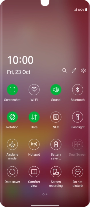 Press the sound mode icon the necessary number of times to turn silent mode on or off.