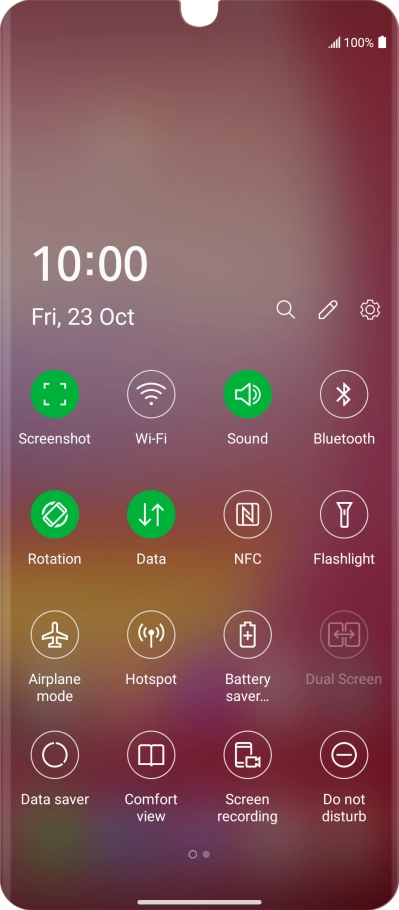 Press the sound mode icon the necessary number of times to turn silent mode on or off.