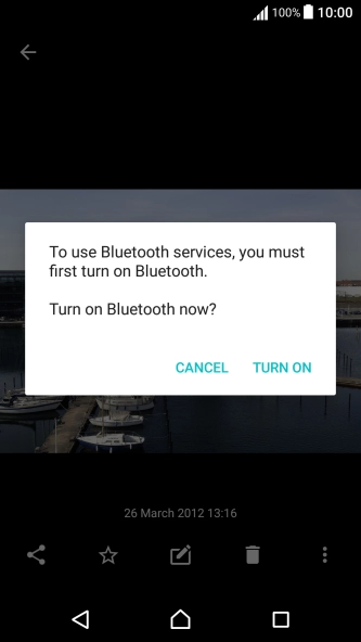 If Bluetooth is turned off, press TURN ON to turn it on.
