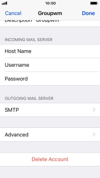 Press SMTP.