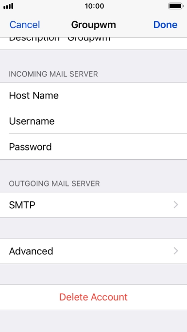 Press SMTP.