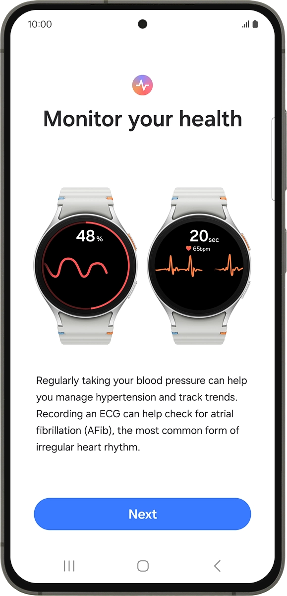 On your phone: Press Next.