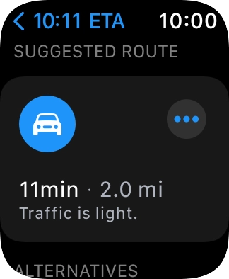 Press the required route.