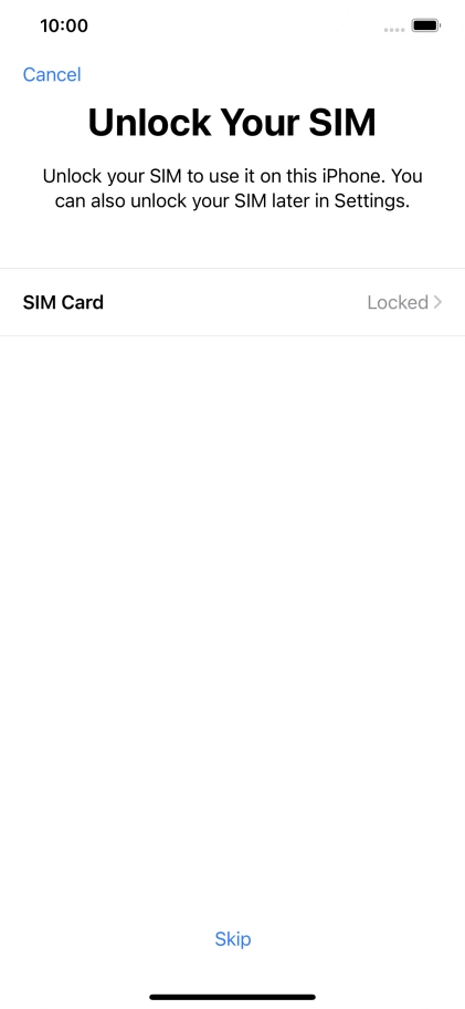Press SIM Card.