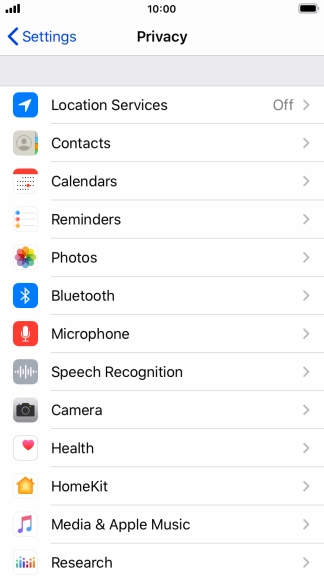 Press Location Services. Press Location Services.