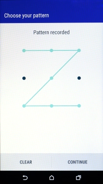 Slide your finger across the screen to connect at least four points and press CONTINUE.