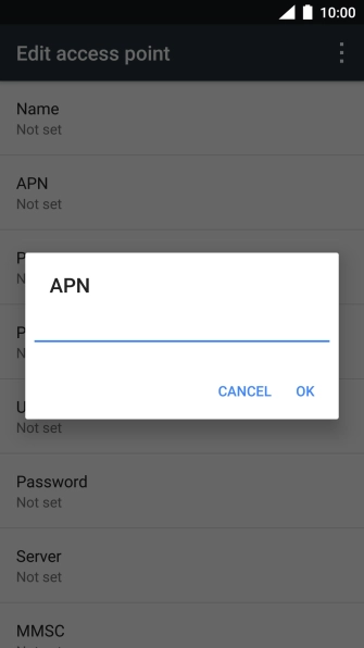 Key in live.vodafone.com and press OK.