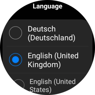 Press the required language.