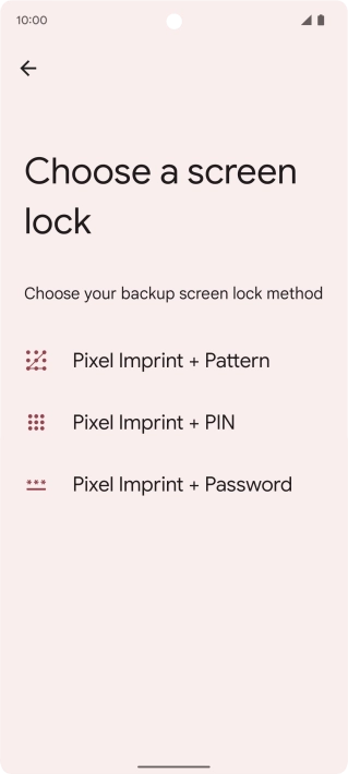 Press the required phone lock code and follow the instructions on the screen to create an additional phone lock code.