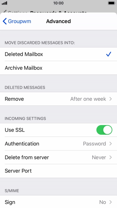 Press the indicator next to 