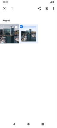 Press the menu icon.