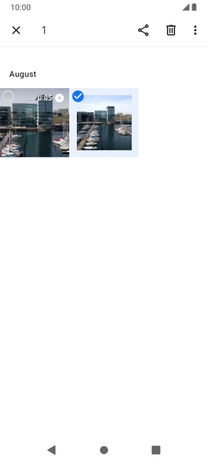 Press the menu icon.