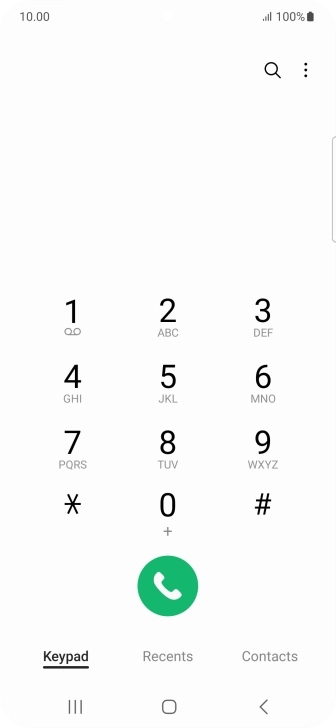 Press the menu icon.