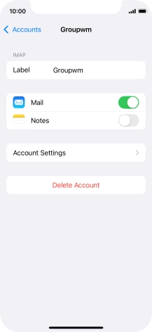 Press Account Settings.