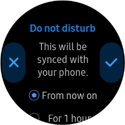Press the required setting.