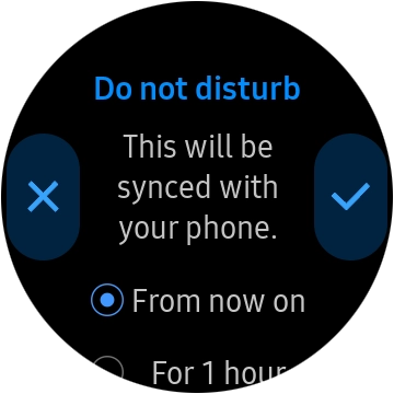 Press the required setting.