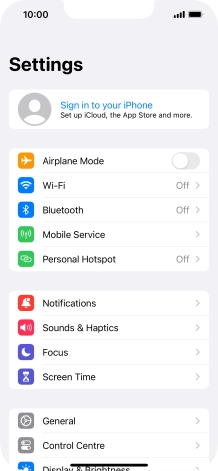 Press Sign in to your iPhone.